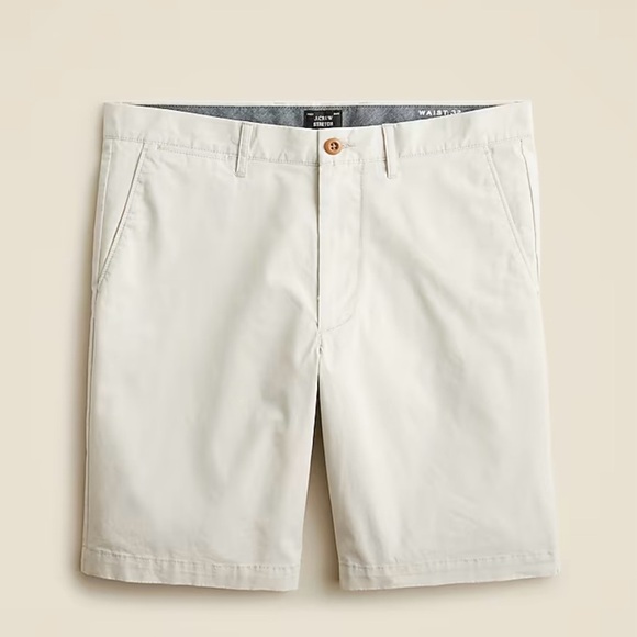 JCrew Men’s 9” Stretch Chino Light Khaki Tan Shorts NWT - Picture 1 of 13